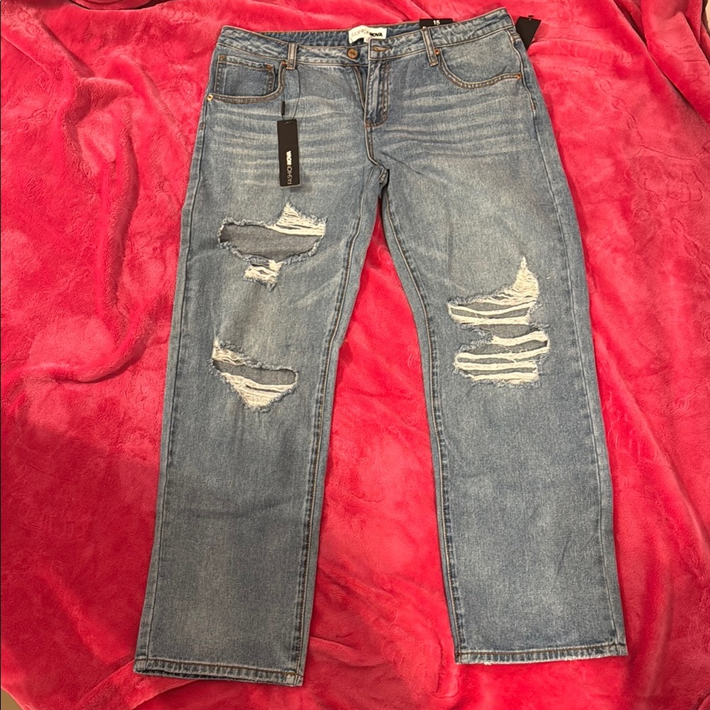 Low Rise Non Stretch Straight Jean Leg